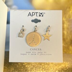 Cancer‎ Zodiac Pendant Charm Set